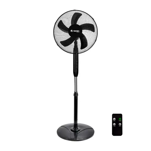 Ventilador de Pie con Mando 16\ 40cm 40W 3 Velocidades AirMax Negro Raydan Home