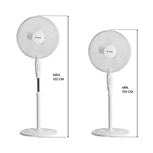 Ventilador de Pie 16\ 40cm 40W 3 Velocidades White Comfort Blanco O91