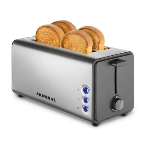Mondial T-16 tostadora 5 4 rebanada(s) 1400 W Acero inoxidable