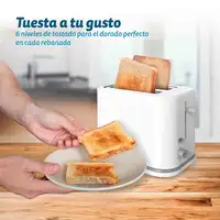 Grunkel TSB-EASYTOAST tostadora 6 2 rebanada(s) 870 W Blanco