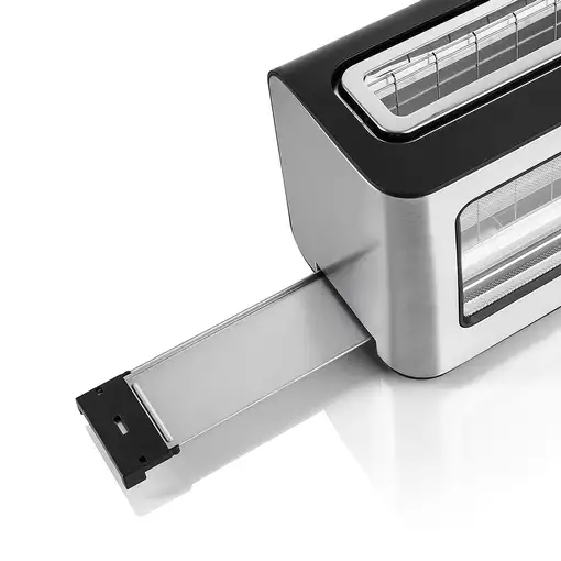 Haeger TO-100.014A tostadora 6 2 rebanada(s) 1000 W Negro, Acero inoxidable