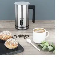 H.Koenig MLK8 espumador o calentador de leche Eléctrico portátil Negro, Acero inox