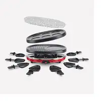 H.Koenig RP412 parrilla de interior 8 personas(s) 900 W Negro, Gris, Rojo