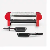 H.Koenig RP2 parrilla de interior 2 personas(s) Negro, Rojo