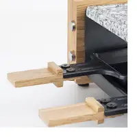 H.Koenig WOD2 parrilla de interior 2 personas(s) 350 W Negro, Gris, Blanco, Madera