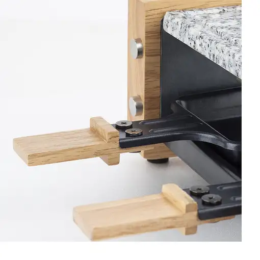 H.Koenig WOD2 parrilla de interior 2 personas(s) 350 W Negro, Gris, Blanco, Madera