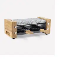 H.Koenig WOD2 parrilla de interior 2 personas(s) 350 W Negro, Gris, Blanco, Madera