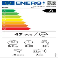 Edesa EWF-8403WH - Lavadora Carga Frontal 8 Kg 1400 Rpm A Blanco