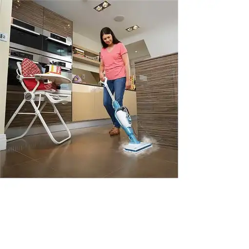 Black & Decker 9IN1 Steam-mop Fregona a vapor 0,5 L 1300 W Turquesa, Blanco
