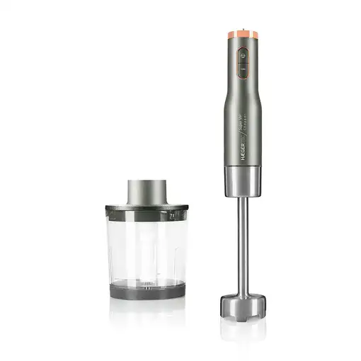 Haeger HB-80C.025A licuadora Batidora de inmersión 800 W Gris, Acero inoxidable, T