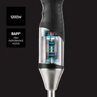 Taurus 916405000 licuadora 0,7 L Batidora de inmersión 1200 W Negro, Plata