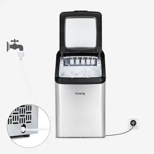 H.Koenig KBP40 máquina de cubo de hielo Máquina para hacer cubitos de hielo portát