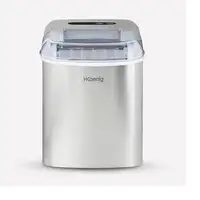 H.Koenig KB14 Máquina para hacer cubitos de hielo portátil 12 kg/24h 120 W Plata