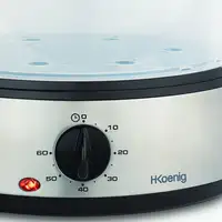 H.Koenig VAP10 vaporizador 3 cesta(s) Independiente 800 W Negro, Acero inoxidable