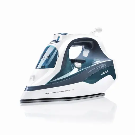 Haeger Vapour Pro 2700 Plancha vapor-seco Suela de cerámica 2700 W Azul, Blanco