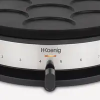 H.Koenig KREP56 crepera 1500 W Negro, Acero inoxidable