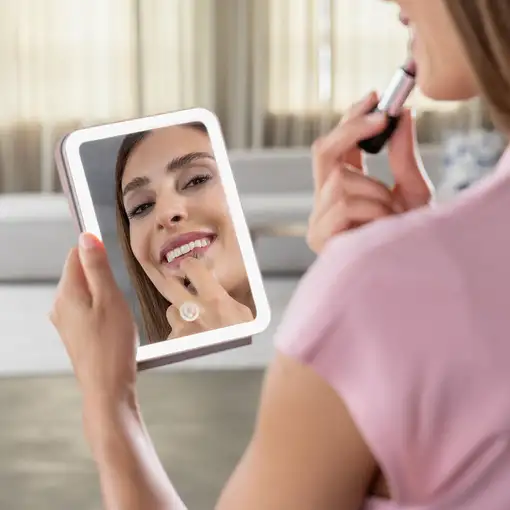 Espejo cosmético tipo tablet con LED MEDISANA