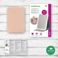 Espejo cosmético tipo tablet con LED MEDISANA