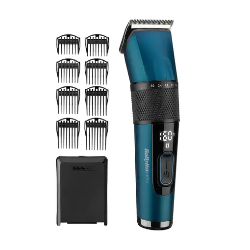 BaByliss Japanese Steel Digital Hair Clipper Negro, Verde azulado 45 Ión de litio