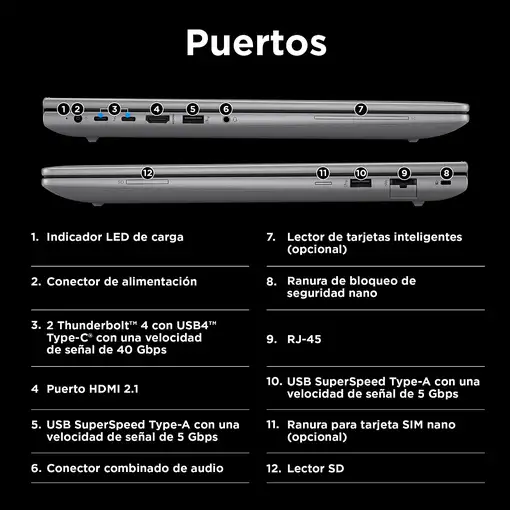 HP ZBook Power 16 G11 Intel Core Ultra 7 155H Estación de trabajo móvil 40,6 cm (1