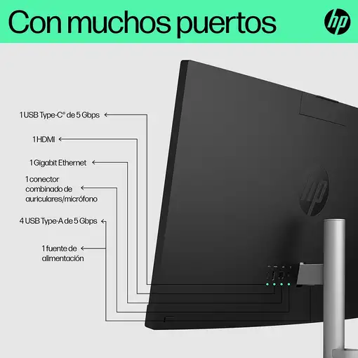 HP 24-cr0038ns Intel® Core™ i3 i3-1315U 60,5 cm (23.8\) 1920 x 1080 Pixeles PC tod