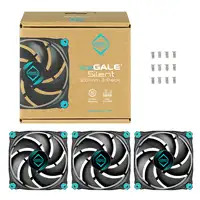 Iceberg Thermal IceGALE Silent Carcasa del ordenador Ventilador 12 cm Negro 3 piez