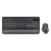 NGS SPELL KIT teclado Ratón incluido Universal USB + Bluetooth AZERTY Francés Negr