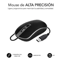 Teclado Ergonómico Y Ratón Con Cable Usb Plano Silencioso Ergo  Gris Negro