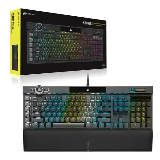 Corsair K100 RGB Optical-Mechanical Gaming teclado Juego USB QWERTZ Alemán Negro
