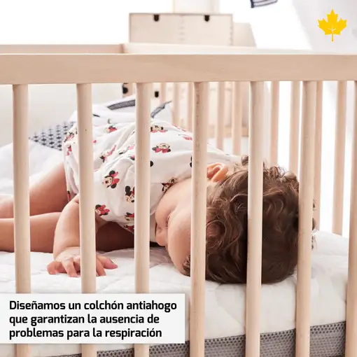 Colchón de Cuna Descansin | 70x140 cm | Funda Lavable | Antireflujo