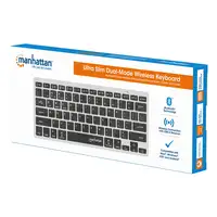 Manhattan 180559 teclado Oficina RF Wireless + Bluetooth QWERTZ Alemán Negro, Gris