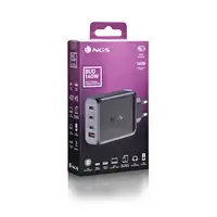 Cargador GAN de pared ultrarápido de 140W con 4 puertos: 3 USB-C 1 USB-A, NGS