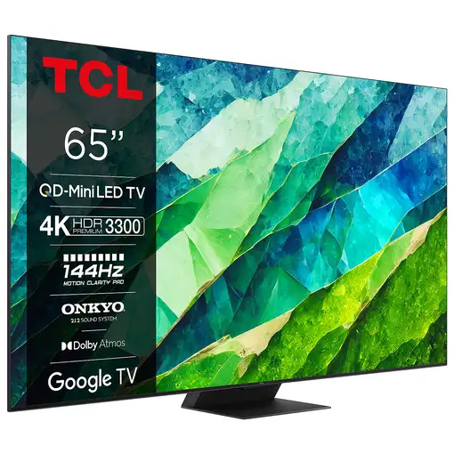 TCL C855 65C855 Televisor 165,1 cm (65") 4K Ultra HD Smart TV Wifi Negro 3500 cd /