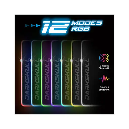 Spirit of Gamer Darkskull Hub RGB - XXXL Alfombrilla de ratón para juegos Negro