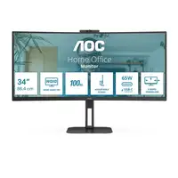 AOC V5 CU34V5C/BK LED display 86,4 cm (34") 3440 x 1440 Pixeles Wide Quad HD Negro