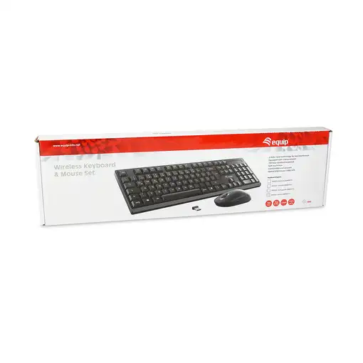 Equip 245222 teclado Ratón incluido Oficina RF inalámbrico QWERTY Portugués Negro