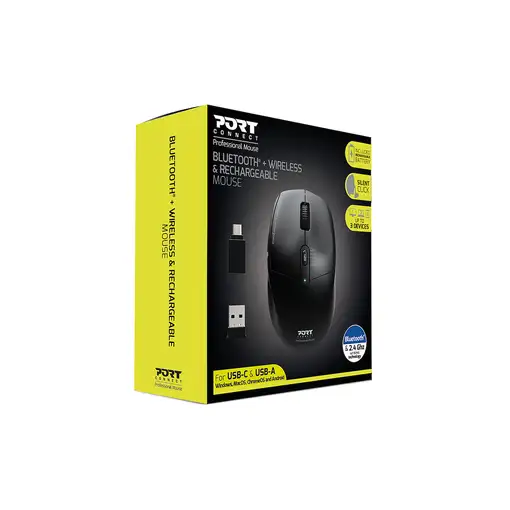 Port Designs 900715 ratón Oficina mano derecha RF Wireless + Bluetooth Óptico 2400