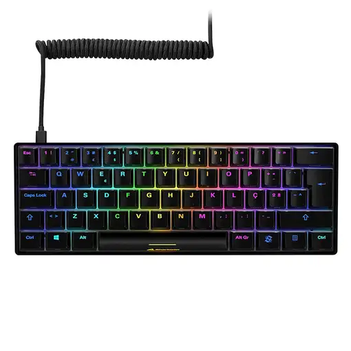 Sharkoon SGK50 S4 teclado Juego USB QWERTY Italiano Negro