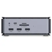 Lindy 43372 base para portátil y replicador de puertos Acoplamiento USB4 Antracita