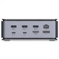 Lindy 43372 base para portátil y replicador de puertos Acoplamiento USB4 Antracita