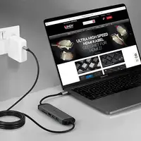 Lindy 43326 base para portátil y replicador de puertos Alámbrico USB 3.2 Gen 1 (3.