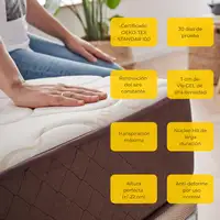 Colchon 130 x 180, Viscoelástico Alta Firmerza Descansin, Premium, Transpirable