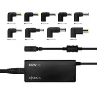 AISENS Cargador 65 W Automatico Universal Multitension Para Portatil Con 9 Conecto