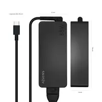 AISENS Cargador 65W PD3.0 1XUSB-C 1.8M, Negro