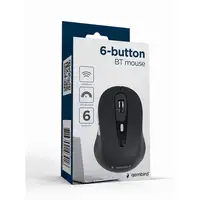 Gembird MUSWB-6B-01 ratón Oficina mano derecha Bluetooth Óptico 1600 DPI