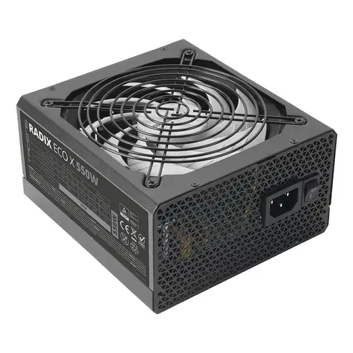 Tacens RADIX ECO X 550, Fuente Alimentación PC ATX 550W, 6 Años Garantía, 87% Efic