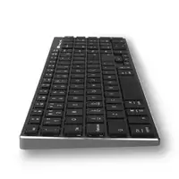 NGS FORTUNE-BT, AZERTY, FR teclado Universal Bluetooth Francés Negro, Plata