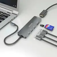 AISENS USB-C Dock 6 EN 1, USB-C a 1xHDMI, 2xUSB-A, 1xUSB-C PD 100W, 1xSD, 1xMicro