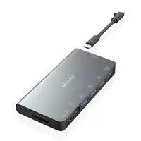 AISENS USB-C Dock 8 en 1, USB-C a 1xHDMI, 1xRJ45, 3xUSB-A, 1xUSB-C Datos+PD, 1xSD,