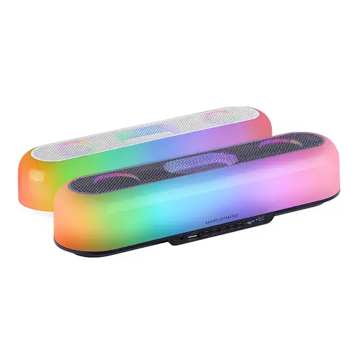 Mars Gaming MSB-ORB, Altavoz Portátil + Barra de Sonido 20W, Iluminación Orbilight